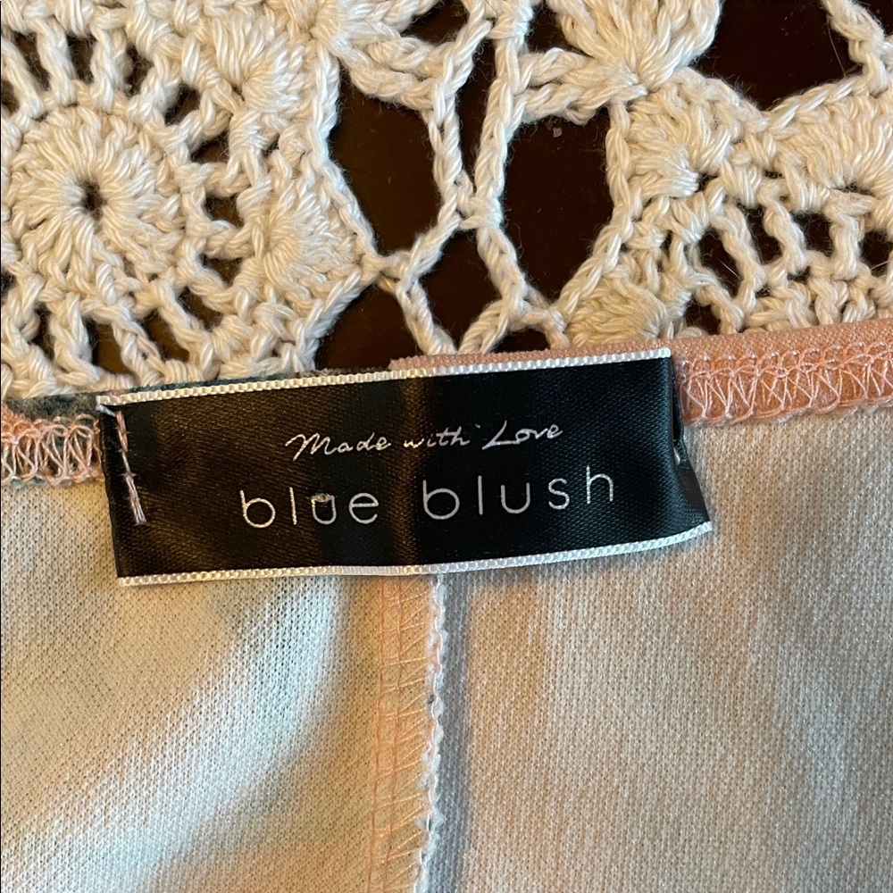 Blue Blush Pink Floral Wrap-Front Mini Dress - Picture 4 of 5